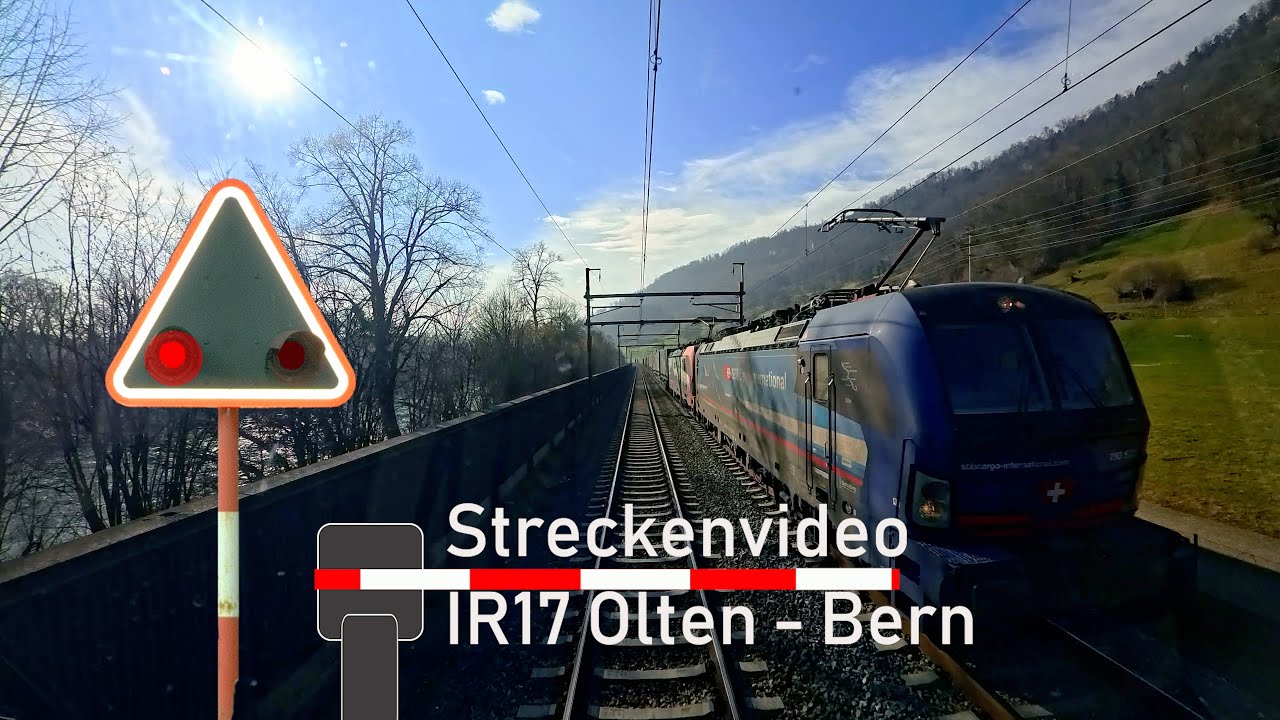 Führerstandsmitfahrt / cab ride IR17 Olten - Bern