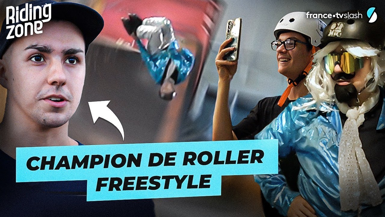 Prank : Ce champion de roller freestyle rend fou les riders d'un skatepark