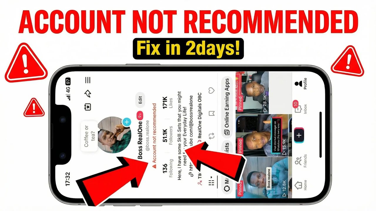 How To Fix Tiktok Account Not Recommended Problem