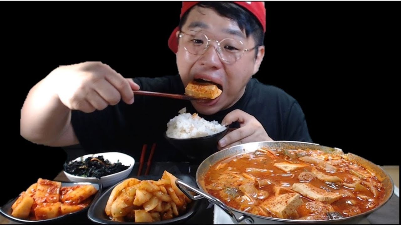 먹방 창배tv 곱창전골 노각무침 깍두기 건파래  가즈아 real sound 군침 맛사운드 Mukbang eating show 吃货 吃播 吃秀