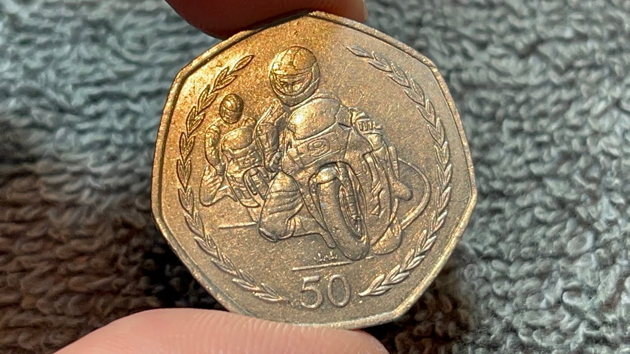 1997 Isle of Man 50 Pence Coin - T.T. &bull;&nbsp;Values, Information, Mintage, History, and More