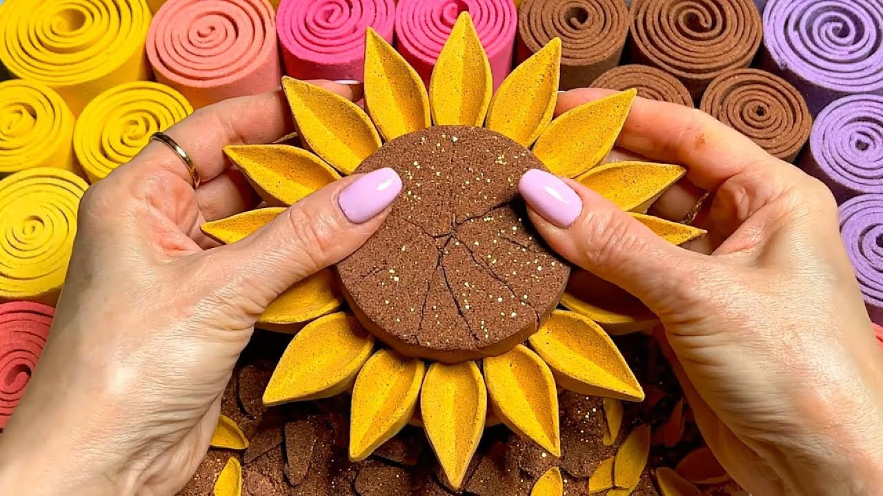 Satisfying Origami Sand Shapes Crushing ASMR 🏠🦋 | Relaxing Paper-Folded Sand Art Destruction