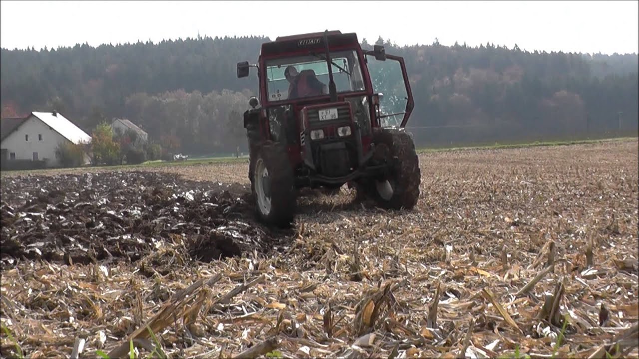 Fiat 780 DT ackert mit Rabe 3-Schar-Pflug *2013* [HD]