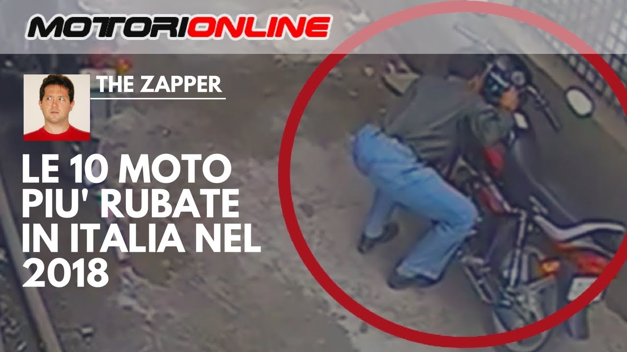 Le 10 MOTO più RUBATE in ITALIA nel 2018 | The Zapper