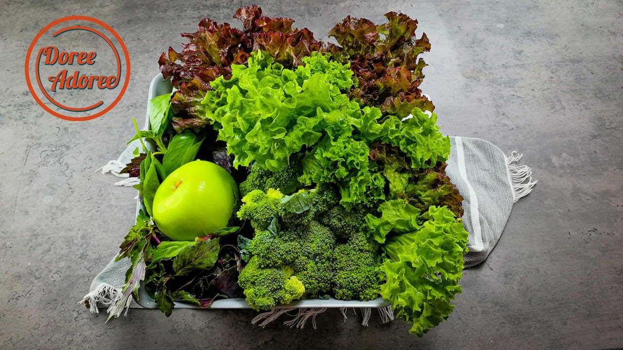 Green salad 🥦🍏 A happy body with a collection of best foods for fitness goals