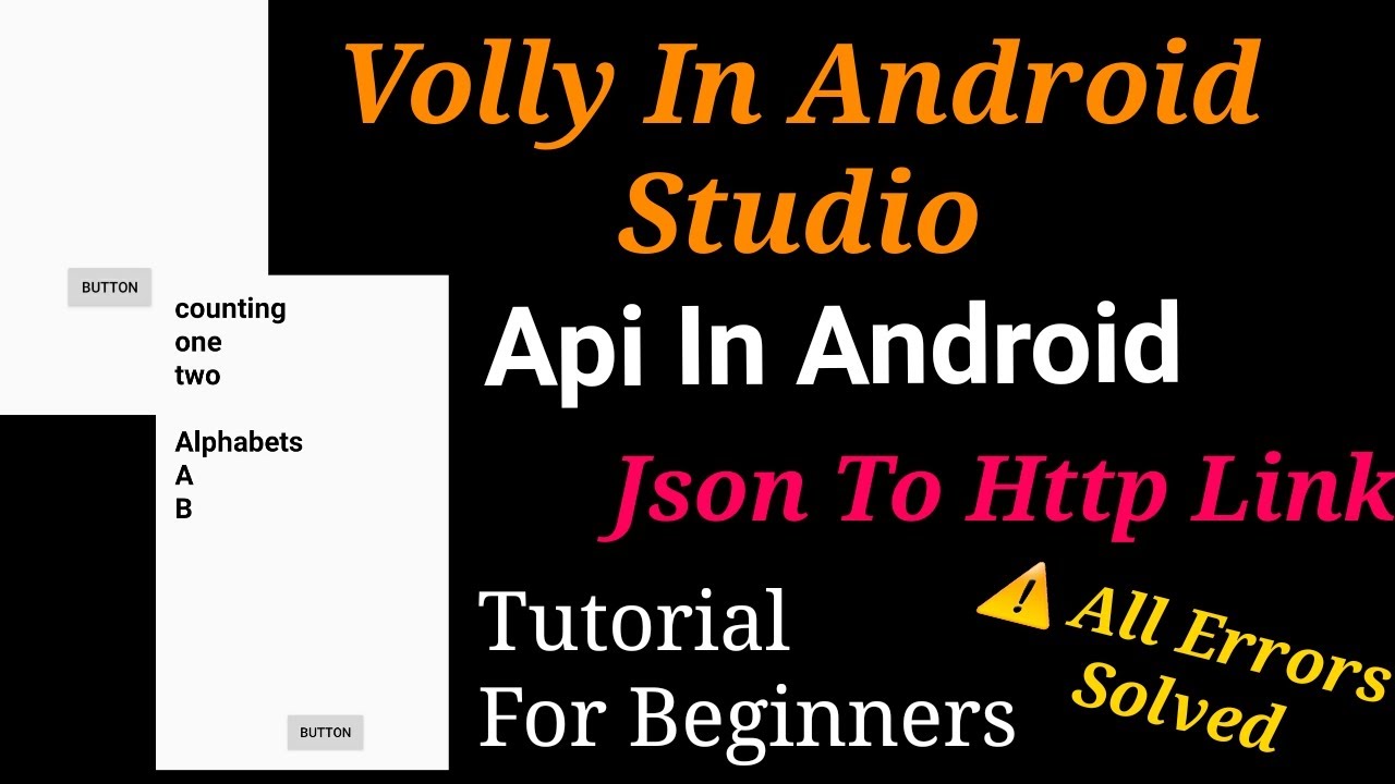 Volly in Android Studio | Json To Http Link| How To implement Volly Library In Android Studio