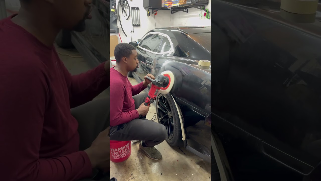 Using a Harbor Freight Bauer Rotary Polisher on a Chevy Camaro