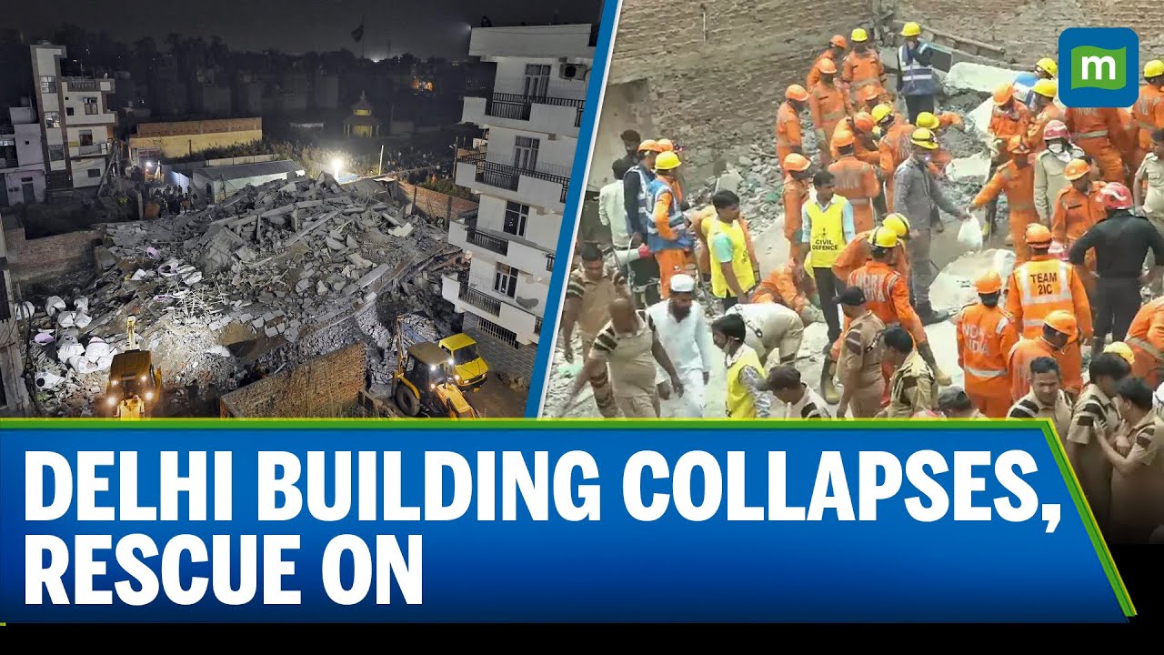4-Storey Building Collapses in Delhi&rsquo;s Welcome Area | Rescue Ops Underway