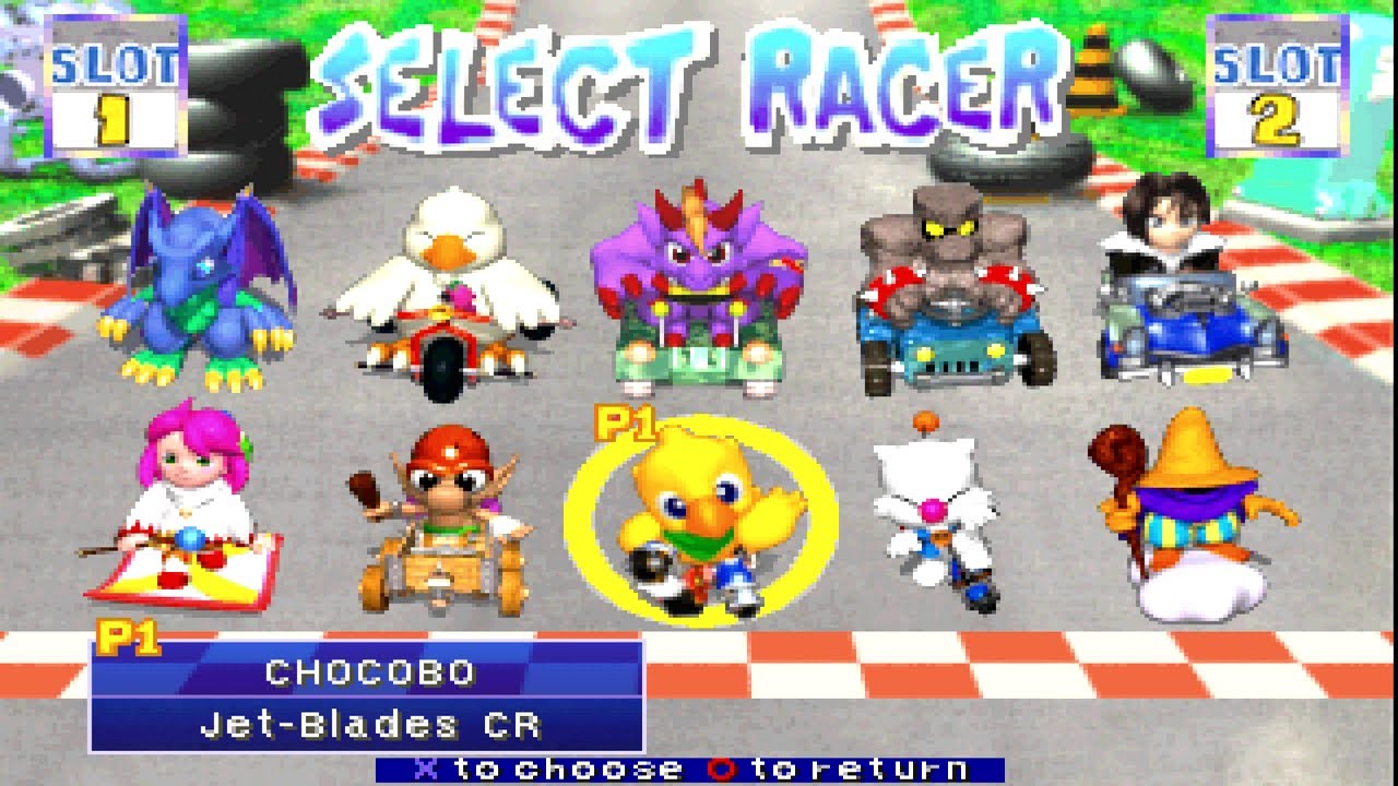 Chocobo Racing (1999) PS1 - All Characters + Gameplay