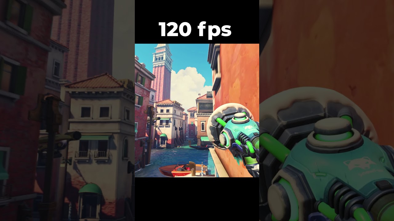 60 FPS vs 300 FPS (Overwatch)  #shorts