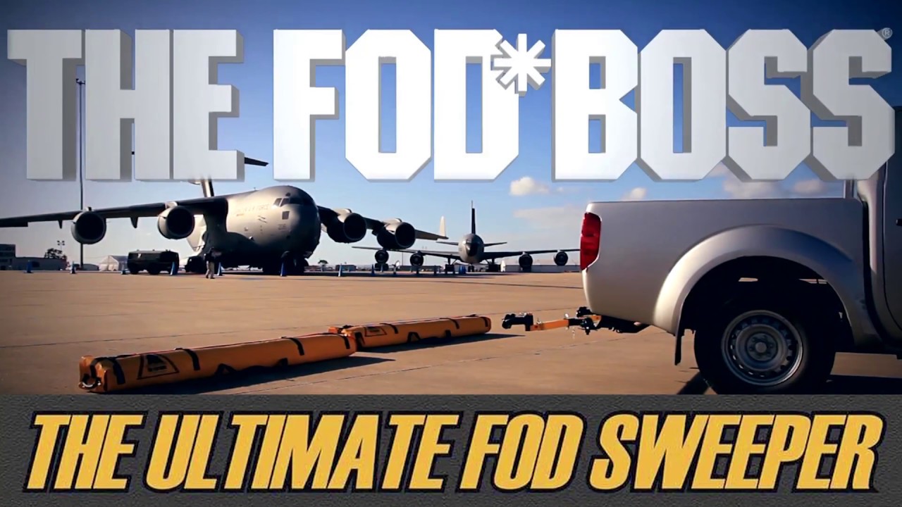 THE FOD BOSS Foreign Object Debris FOD Airfield Sweeper
