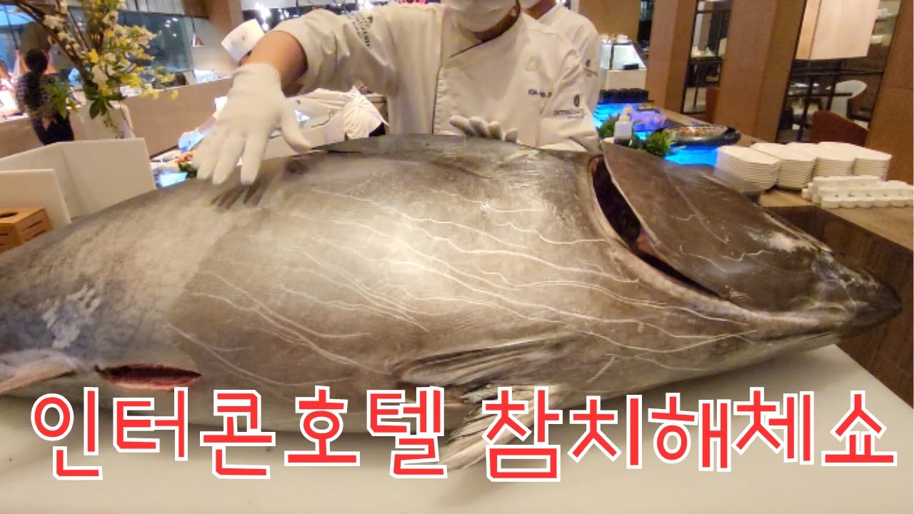 인터콘티넨탈 호텔 참치해체쇼 Tuna dissection,マグロ  (鮪),  金枪鱼
