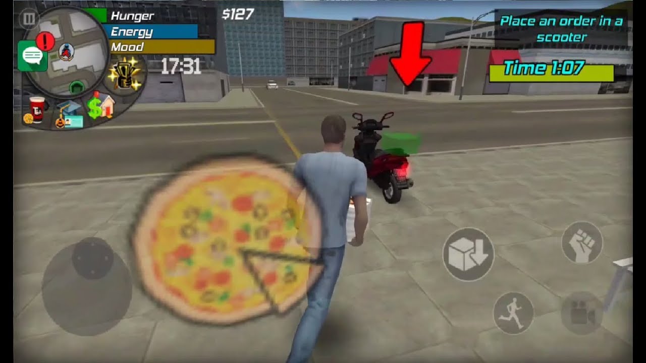 ► Big City Life Crime Simulator (CactusGamesCompany) pizza delivery- Android Gameplay