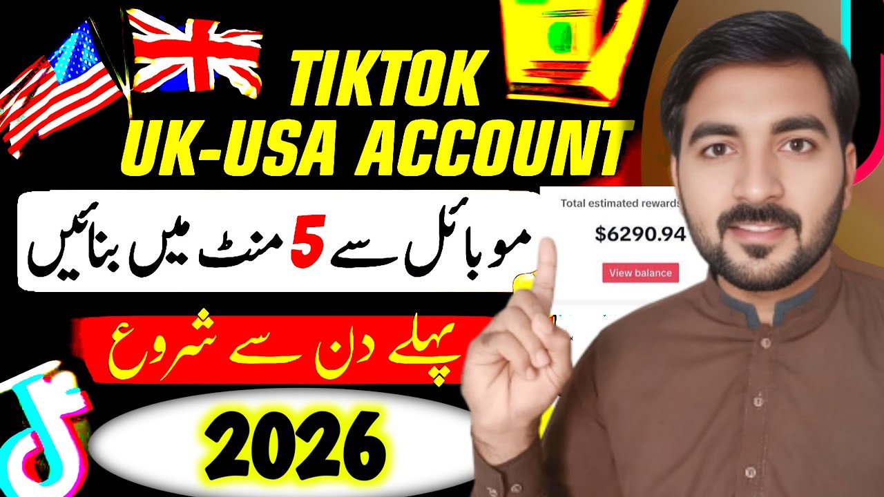 Tiktok account kaise banaye2026 | How to create UK tiktok 2026 | How to create UK account