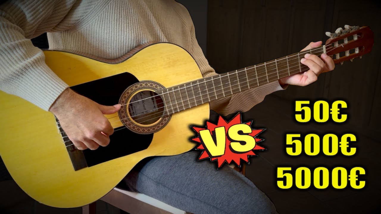 50€ vs 500€ vs 5000€ Guitar sound difference comparison | cheap vs expensive | flamenco guitar