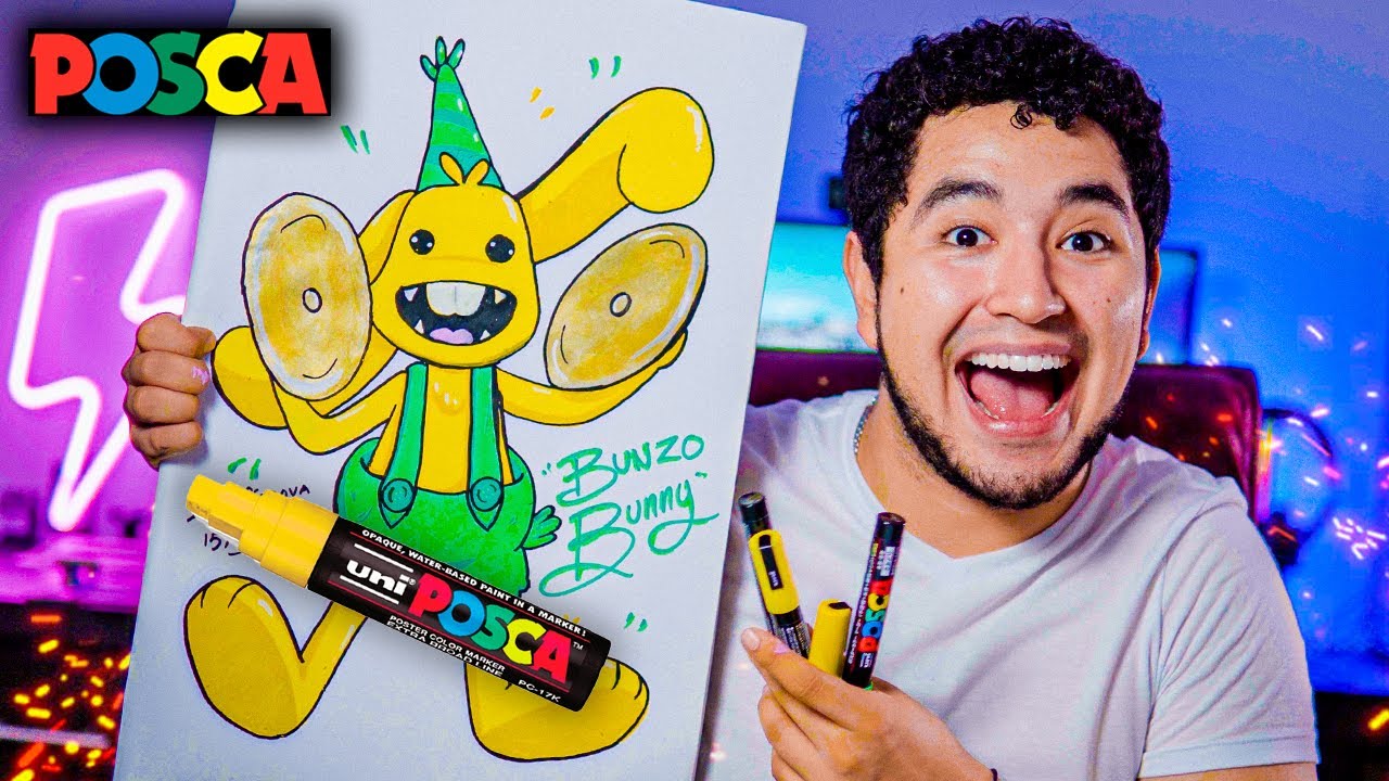 Dibujando a BUNZO BUNNY con PLUMONES POSCA 🔥- ZAID CÓRDOVA