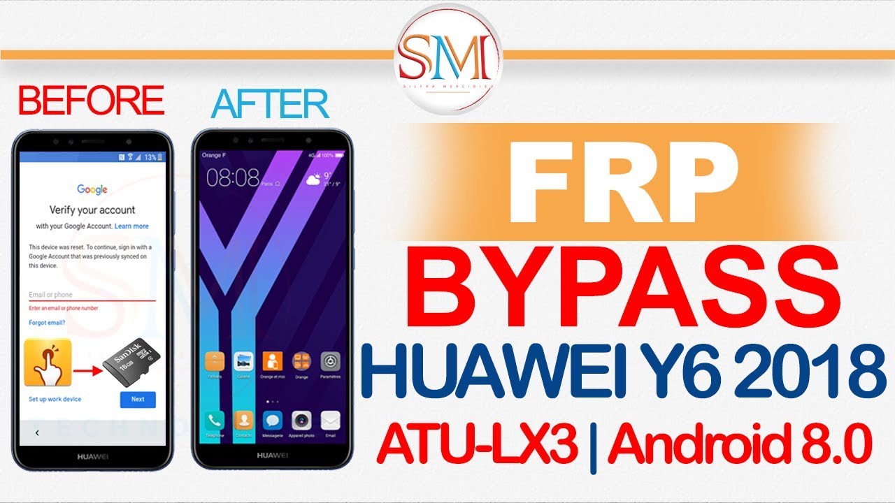 HUAWEI Y6 2018 ATU LX3 FRP BYPASS ACCOUNT GOOGLE ANDROID 8.0