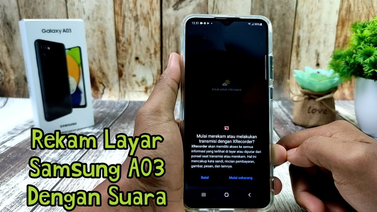 Cara Merekam Layar HP Samsung A03 Dengan Suara