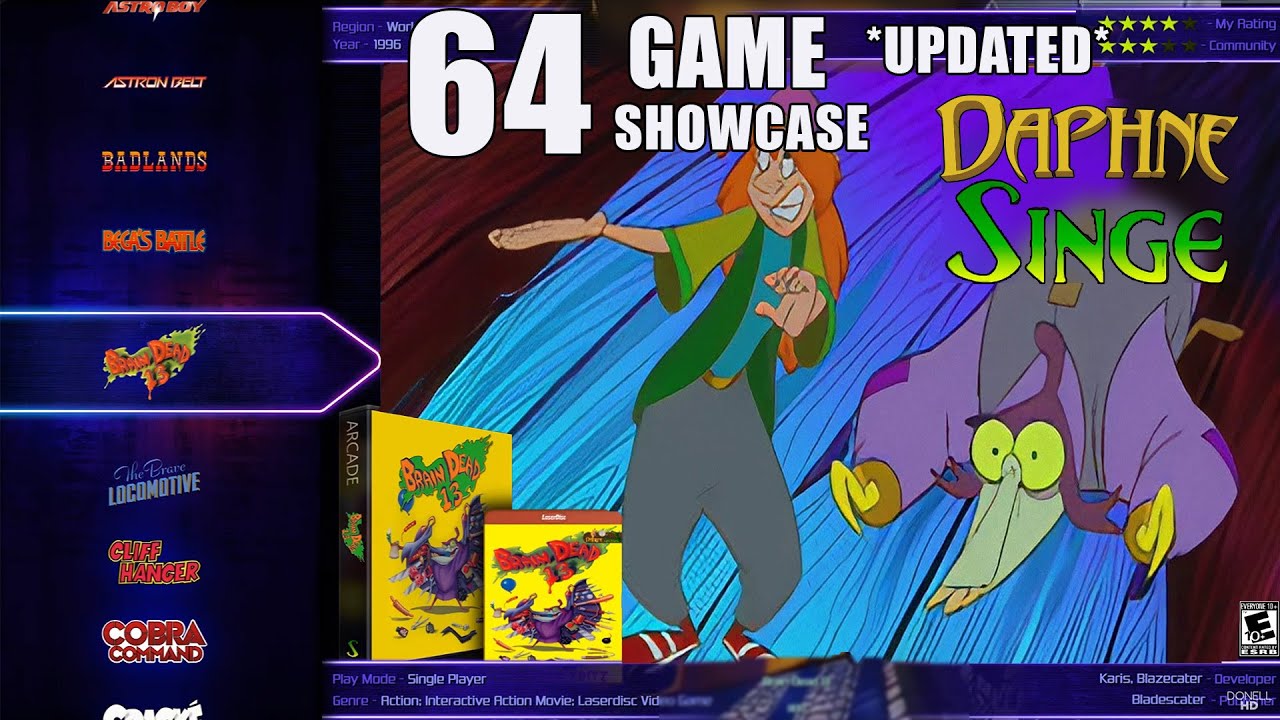 Daphne Laserdisc / Single Showcase 2026 (64 игры) - Donell HD