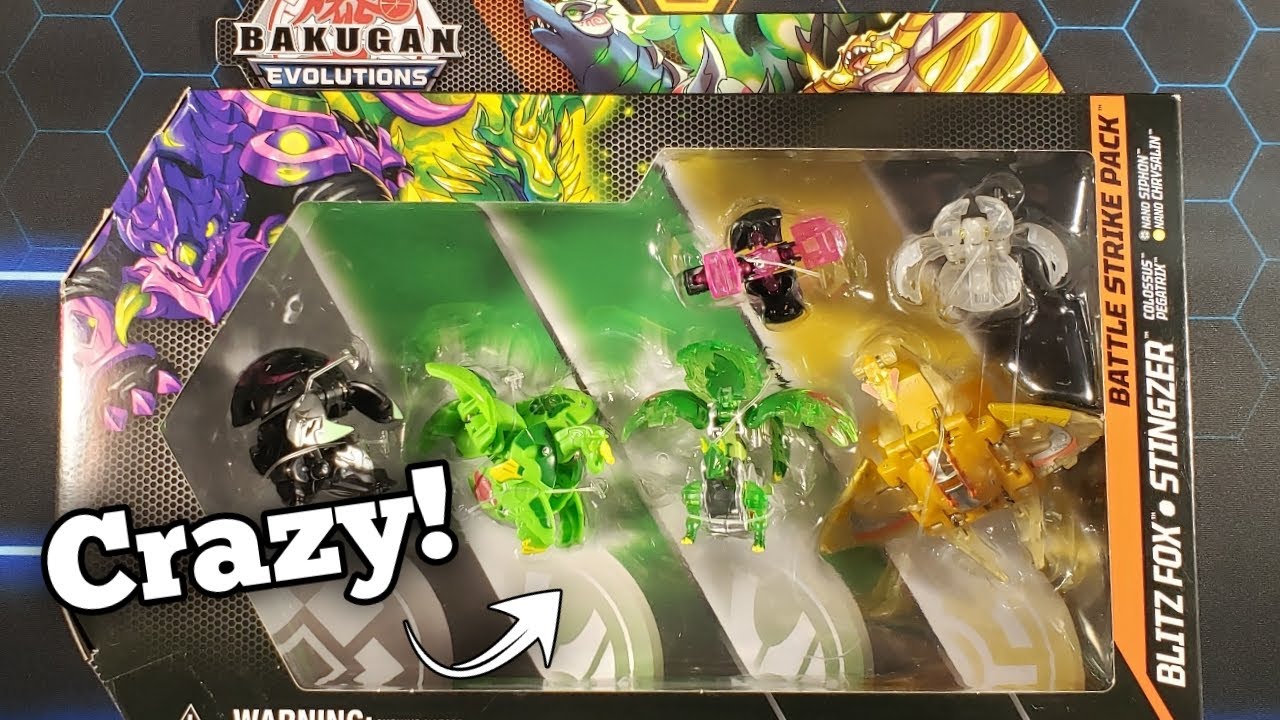 Bakugan Platinum Ventus Blitz Fox And Aurelus Stingzer Battle Strike Pack!! (Evolutions)