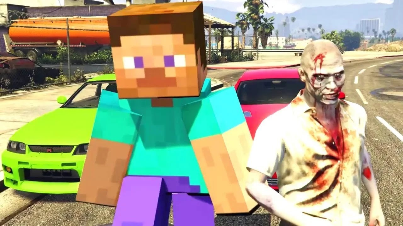 ZOMBİK VE STEVE SÜPER YARIŞ ARABALARIYLA 😱 Gta 5 Mod