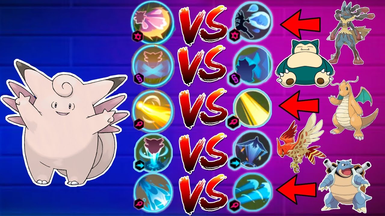 Clefable All Unite Moves VS Block vs Hyper Beam vs Fly vs Close Combat vs Hydro Pump 😂🔥