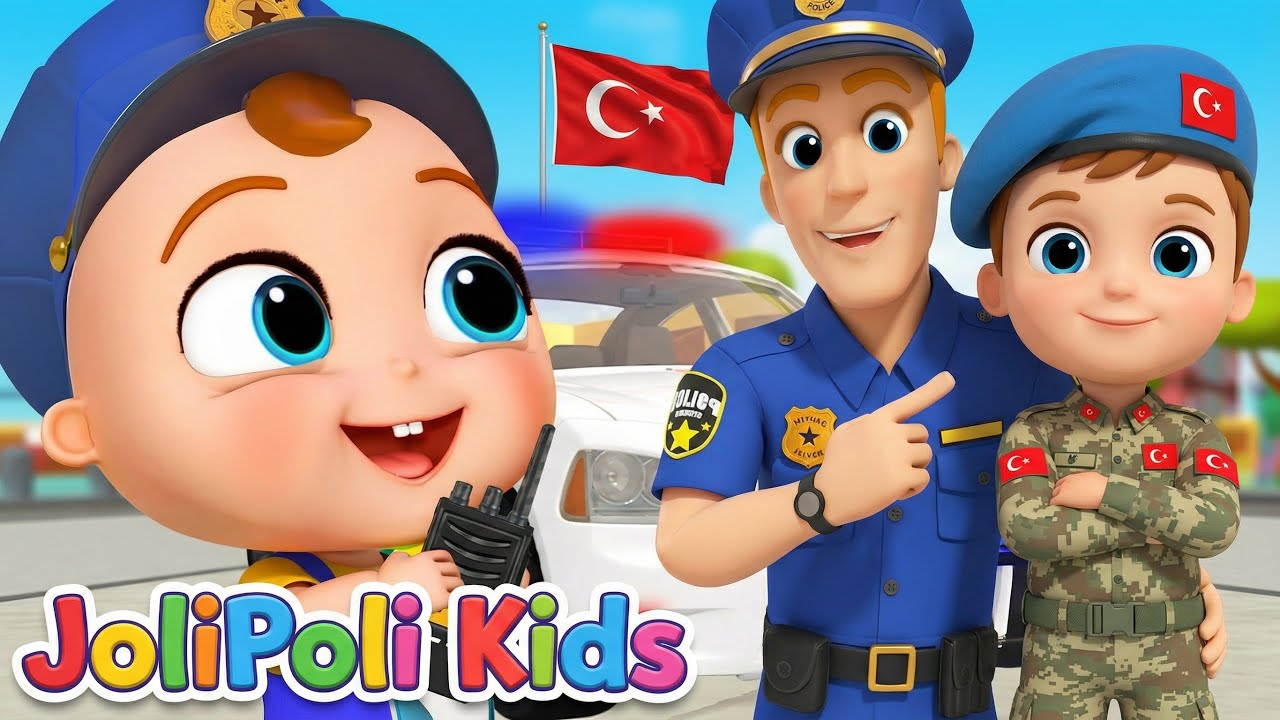Asker Abi ve Polis Amca -@jolipolikidsTR| Çocuklar ve Bebekler İçin Eğitici Şarkılar ve Çizgi Film