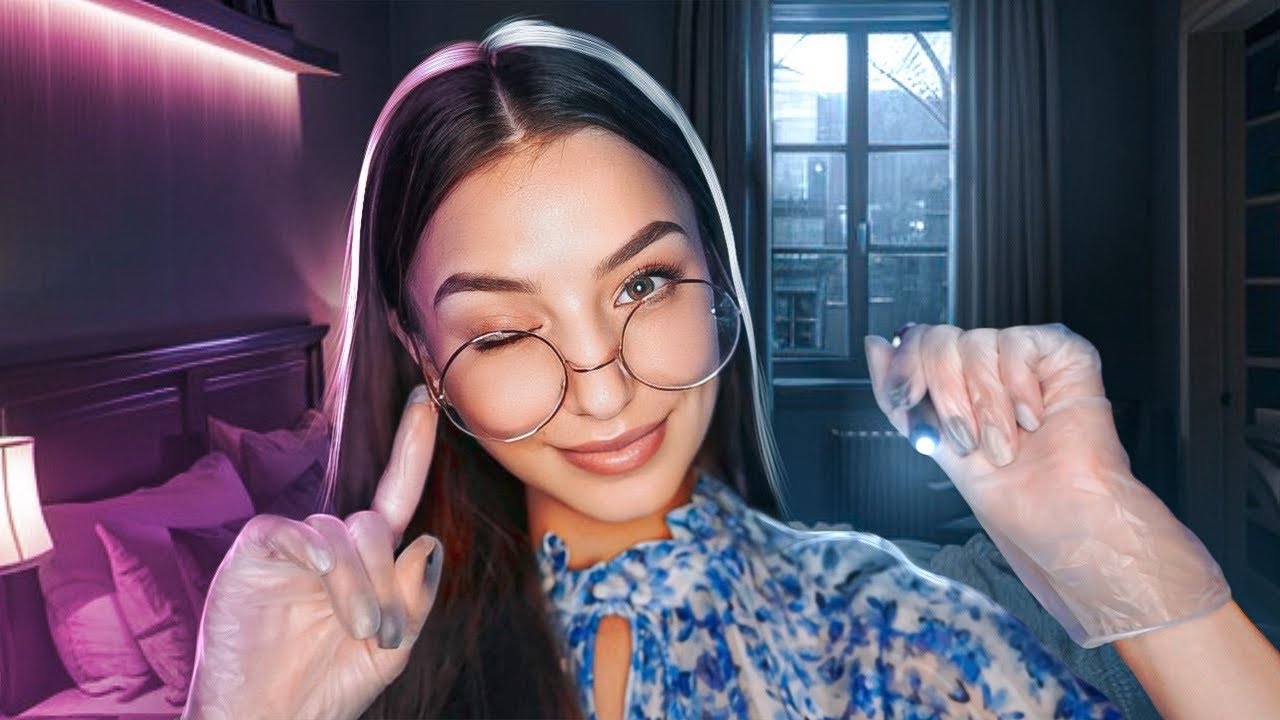 Перевірка черепних нервів , АЛЕ, ти можеш ЗАПЛЮЩИТИ ОЧІ 👀🔦ASMR 👩‍⚕️