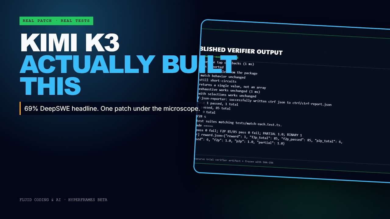 Kimi K3 Tested: The 2.8T Model's Real DeepSWE Patch