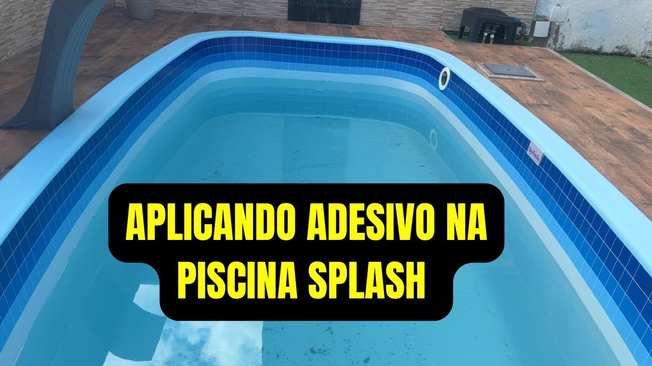 ADESIVO NA BORDA DA PISCINA SPLASH PARA ELIMINAR MANCHAS E MUDAR A ESTÉTICA