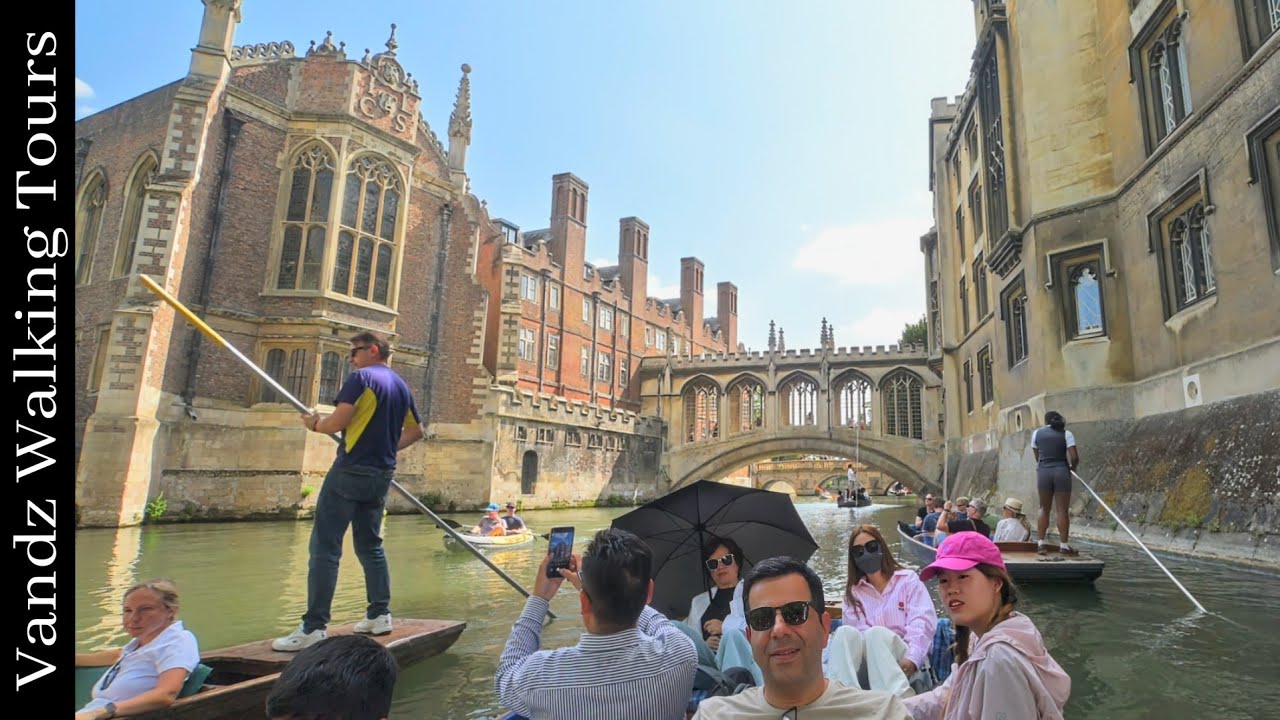 Cambridge Punting Tour – Scudamore’s | Magdalene to Silver Street & College Bridges | England, UK