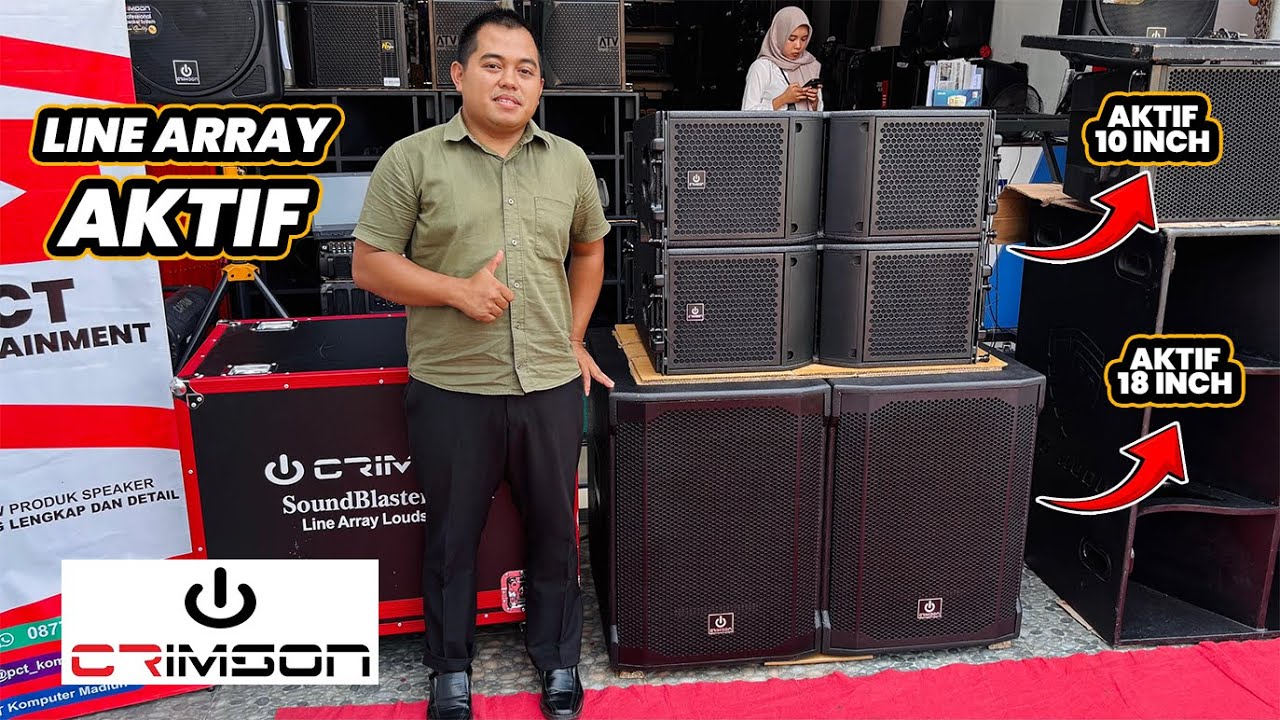 Paket Line Array Aktif Crimson 10inc X2 subwoofer aktif 18inc X2