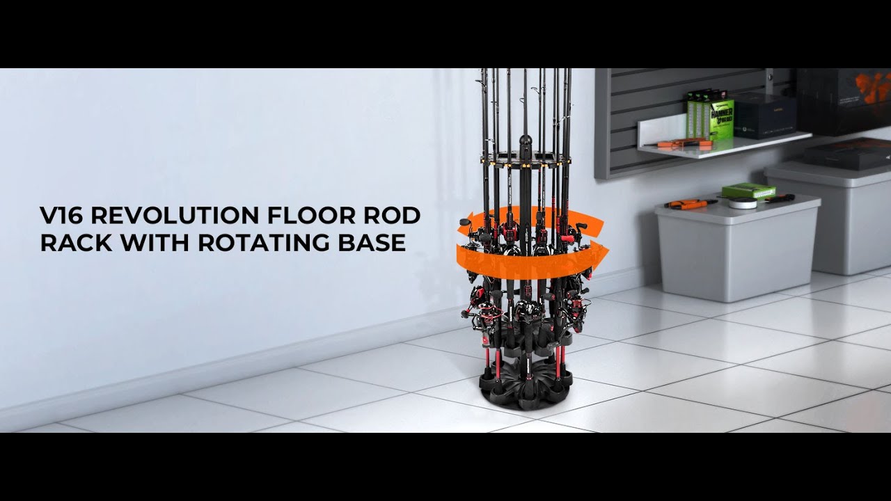 KastKing V16 Fishing Rod Rack with Rotating Base