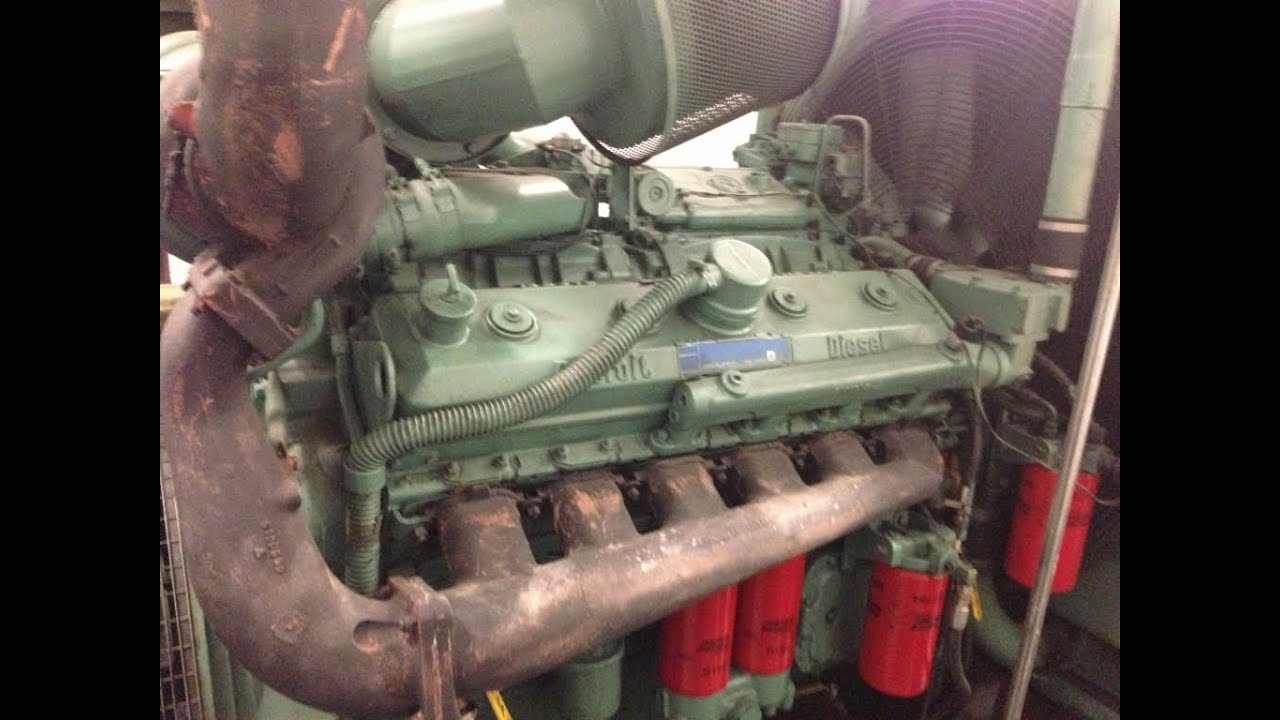 V12 Detroit diesel 12v92 twin turbo cold start