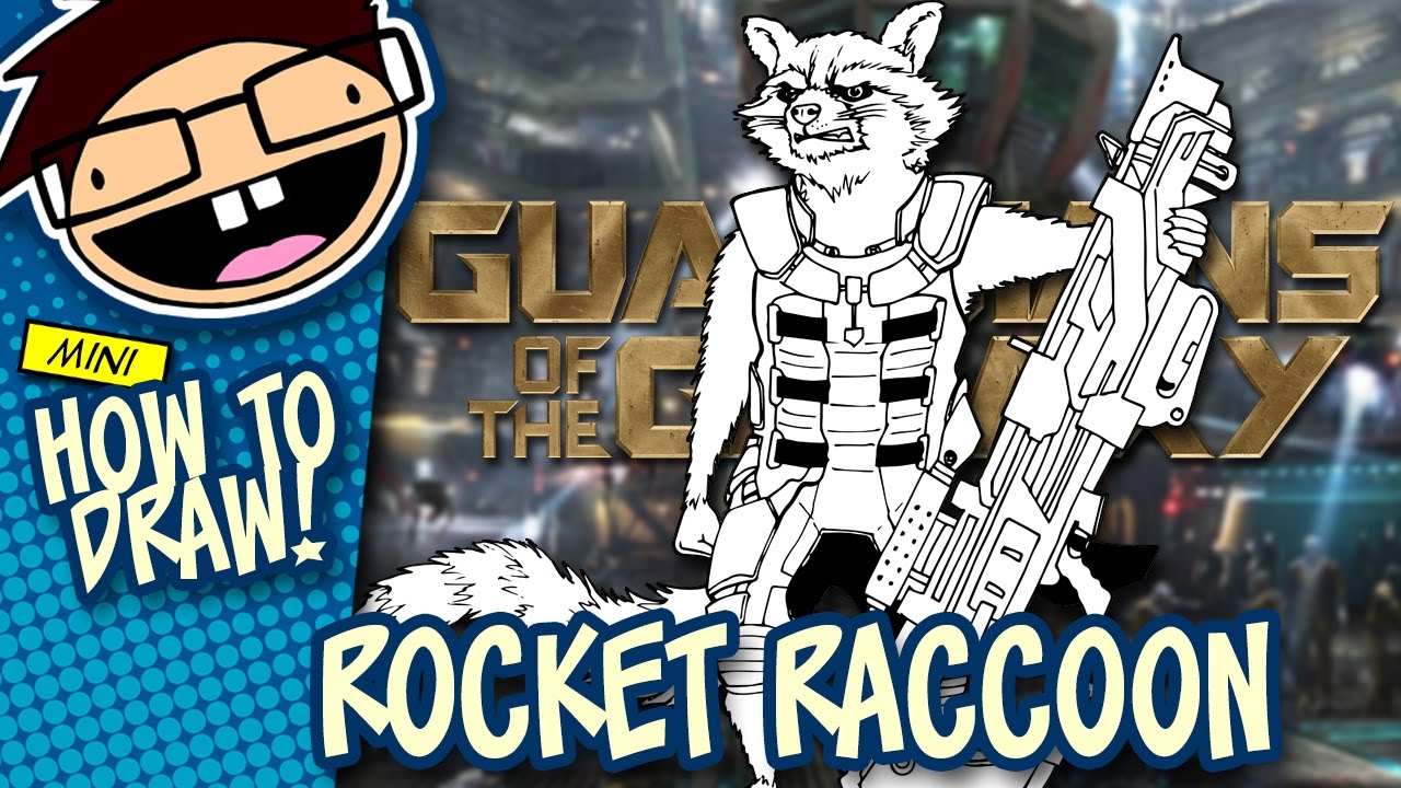 How to Draw ROCKET RACCOON (Guardians of the Galaxy) | Narrated Easy Step-by-Step Tutorial