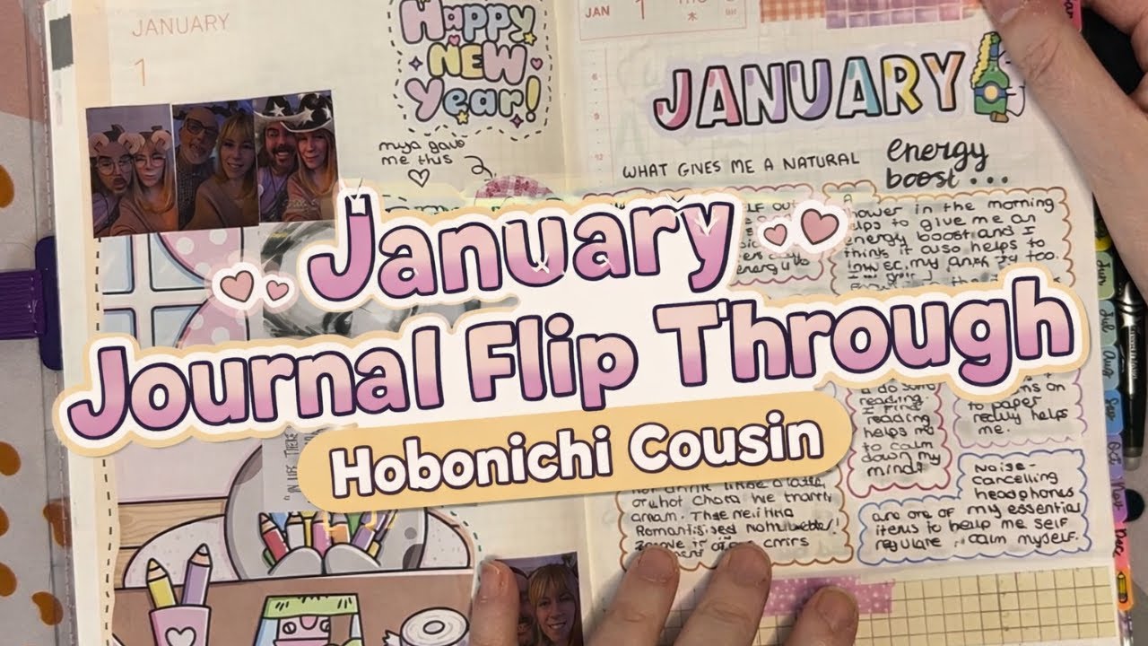 My January Hobonichi Cousin Pages ✨ | Slow Journaling & Real Life | Journal Flip Through