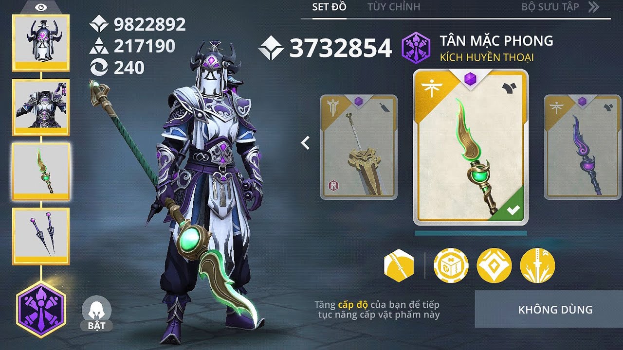 Shadow Fight 3: New VOID SCRIBE Lv6 Set Hư Không Thư Nhân