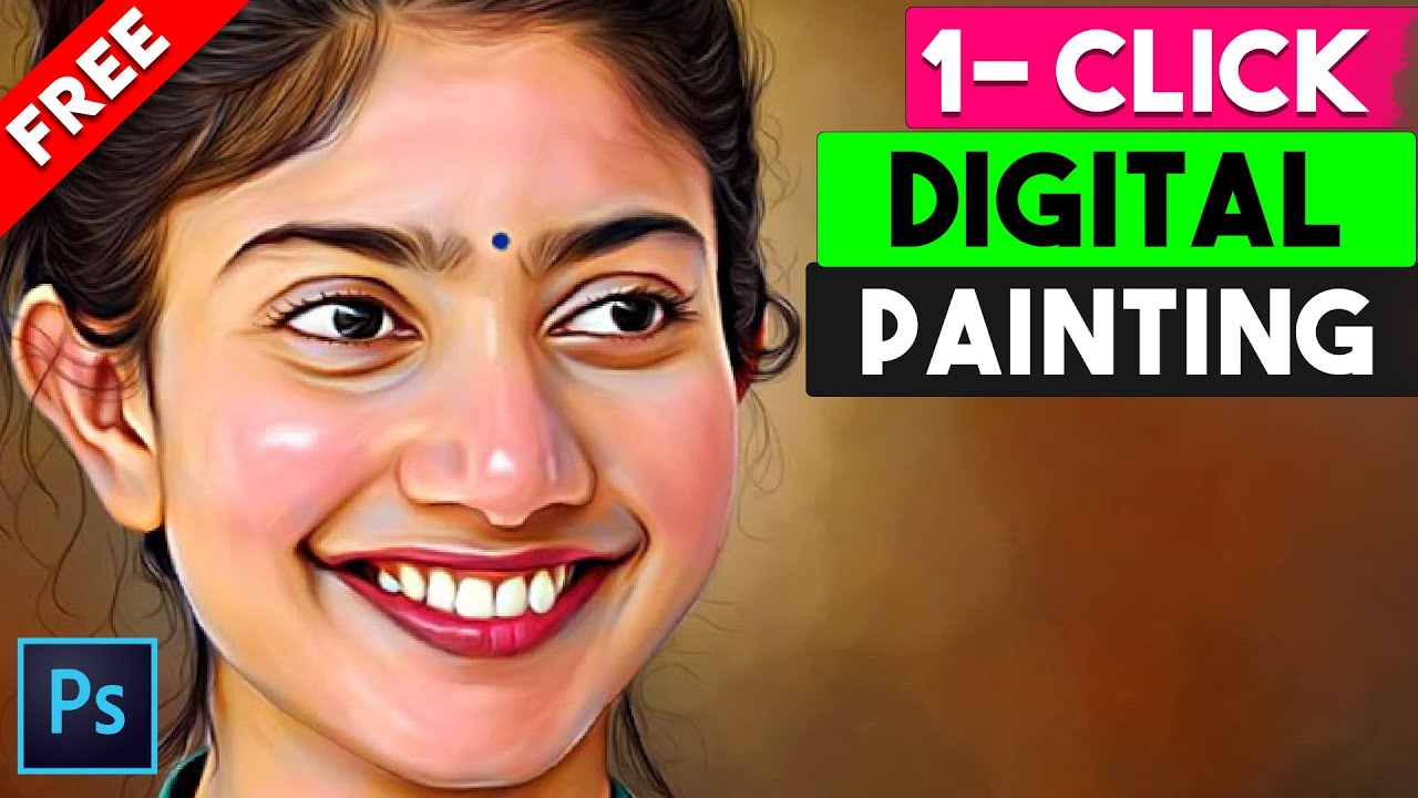 Digital Painting Photoshop Actions Free Download || Digital Oil Painting