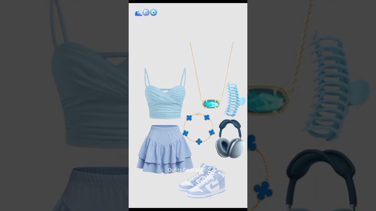 💙•Ideas de oufits color azul•💙 