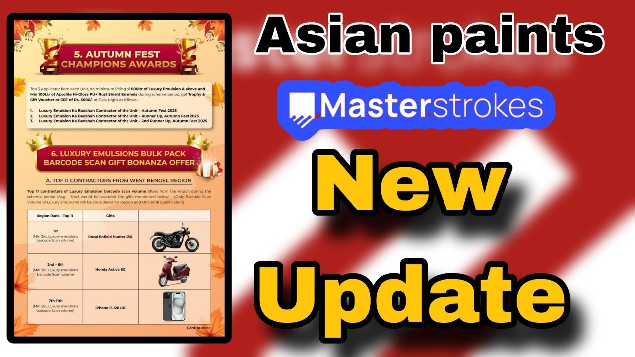 Приложение Masterstrokes: новое обновление Dbt || Новое предложение схем в Asian Paints 2025 ||