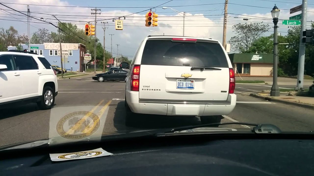 Not turning left on red but yet... Yeah Michigan