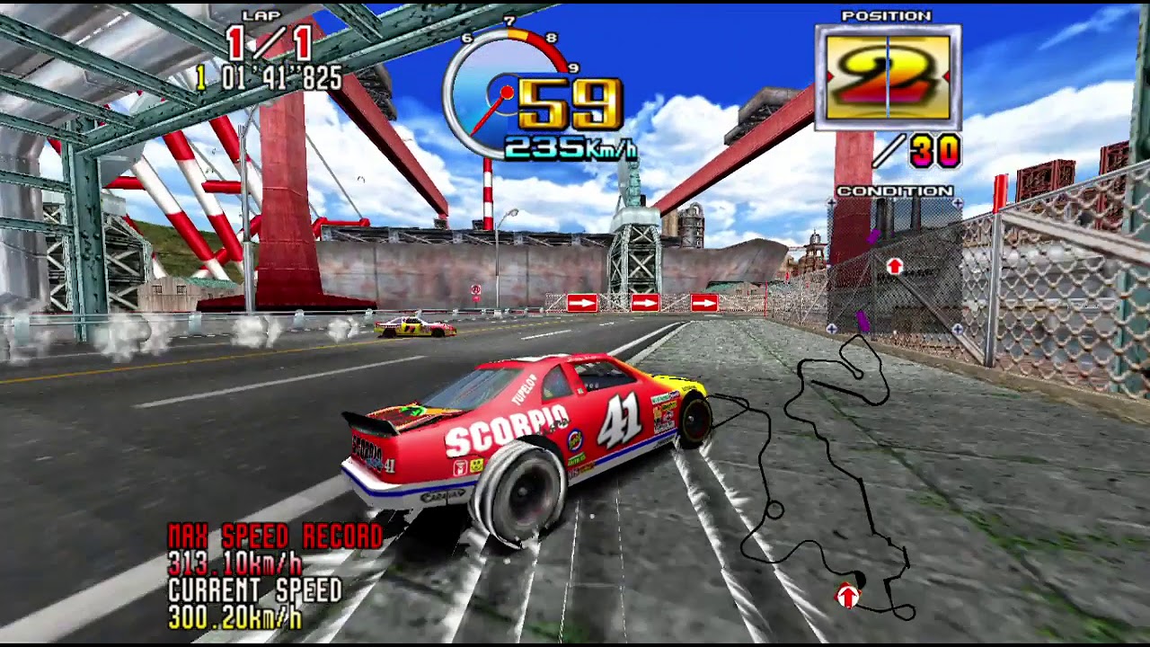 Daytona USA 2 Power Edition (Arcade) - Mix/Challenge 1st Place (Scorpio - 3'02