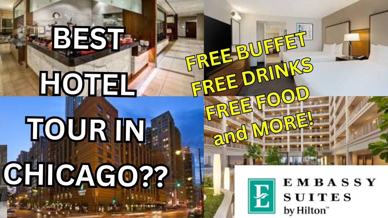 Экскурсия по отелю Embassy Suites — прогулка по отелю Chicago River — River North Chicago, Иллинойс