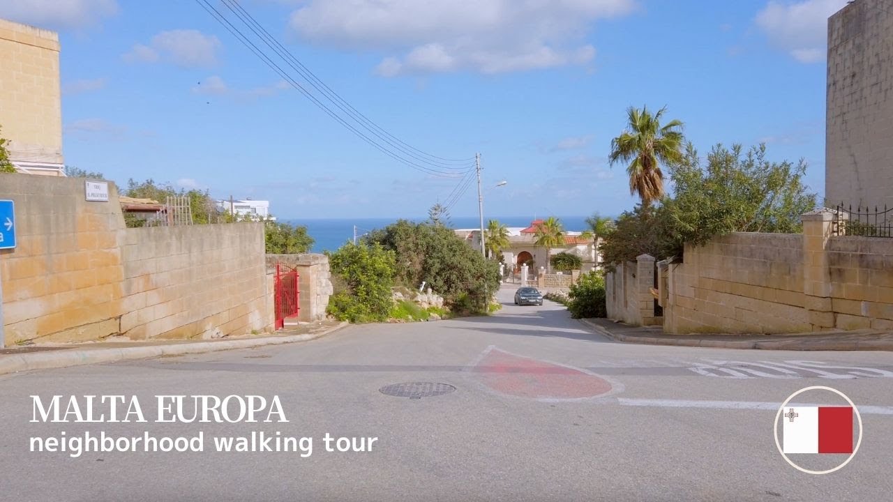 🇲🇹 Gharghur in Malta - Characteristic Rural Village with Awesome View | Walking 4K