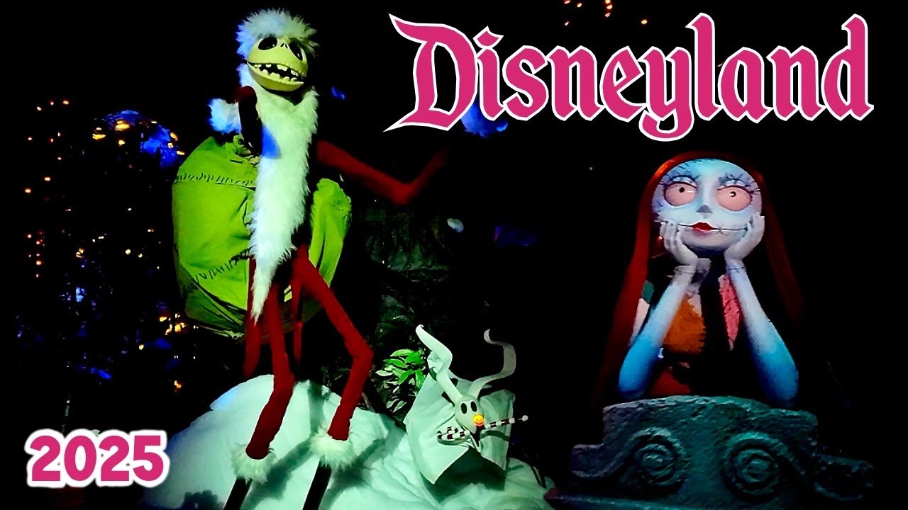 Haunted Mansion Holiday Full Ride - Disneyland’s Nightmare Before Christmas Overlay - Aug 2025 