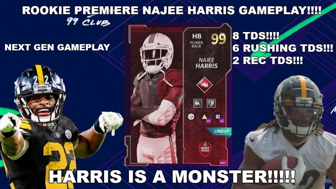 ROOKIE PREMIERE NAJEE HARRIS GAMEPLAY!!!! (8 TDS: 6 RUSHING TDS & 2 REC TDS!!!) NEXT GEN GAMEPLAY!!!