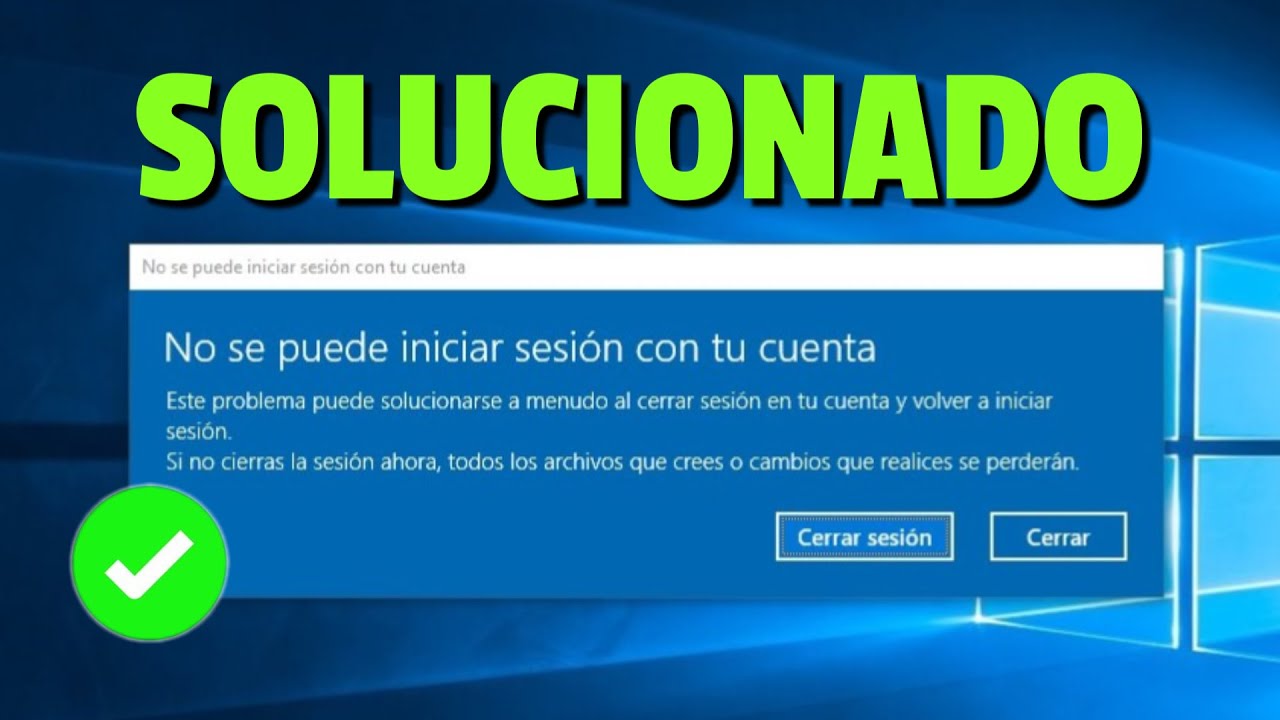 ✅ SOLUCIÓN error *NO SE PUEDE INICIAR SESION CON TU CUENTA* en WINDOWS - MPardo Tech