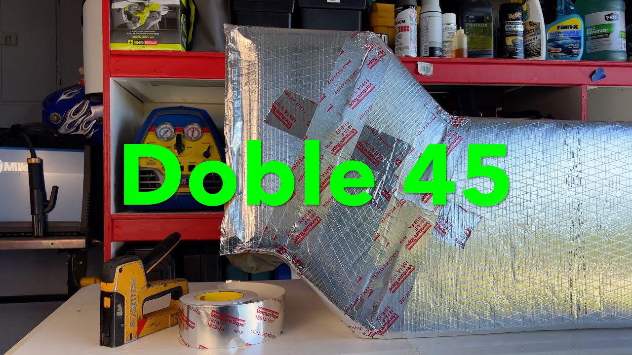 How to make a Double 45 Duct Board.Como realizar un doble 45 en conductos de fibra .HVAC