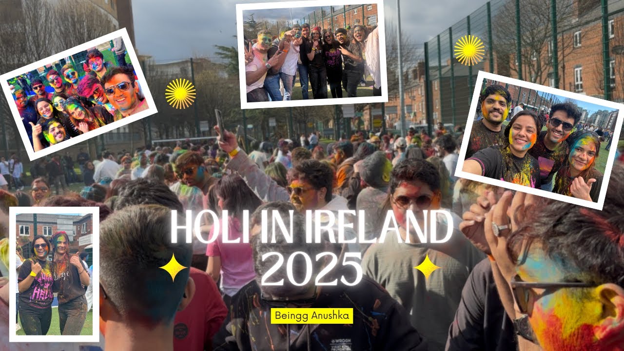 First Time Celebrating Holi in Ireland! 😍 | Holi in Ireland 2025 ✨