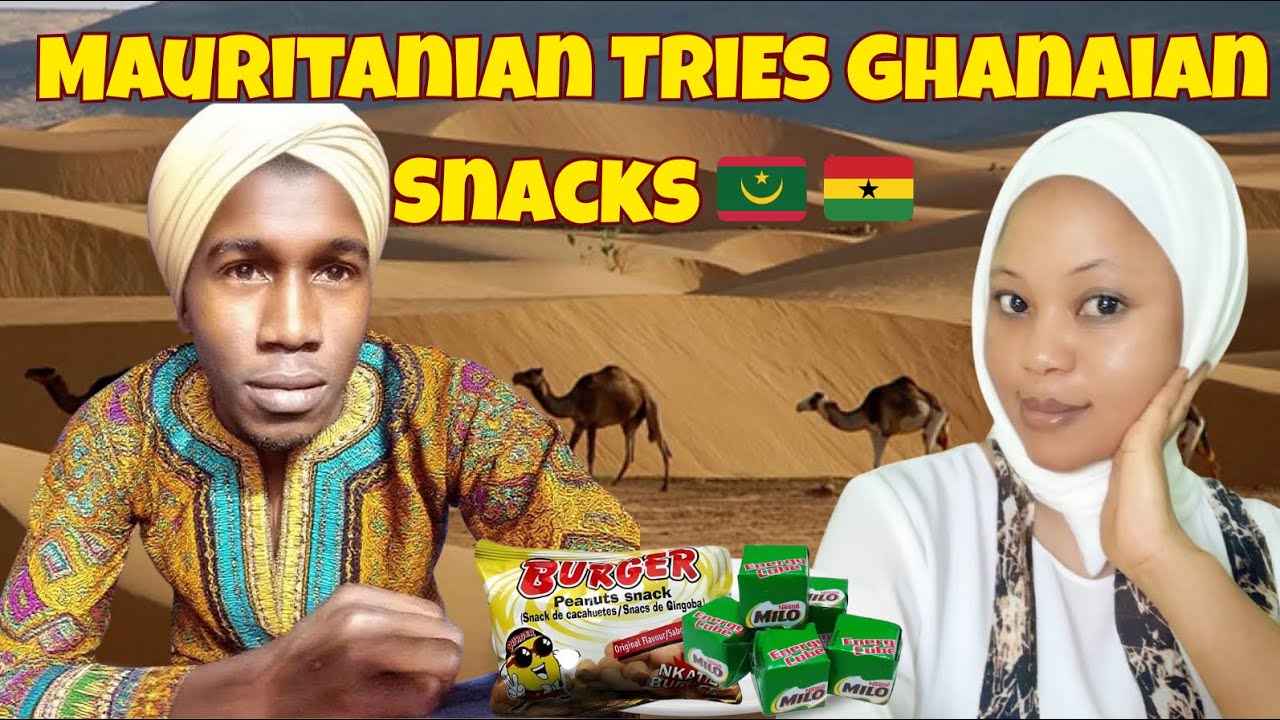 My Mauritanian Friend tries Ghanaian Snacks for the First time 😳 #mauritania #ghana #westafrica 
